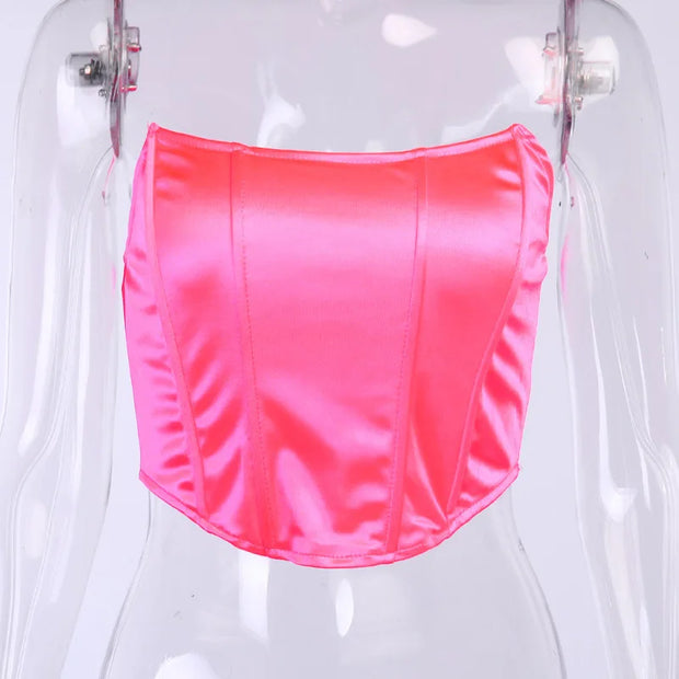 Sleeveless Off Shoulder Fashion Sexy Corset Crop Tops Vest