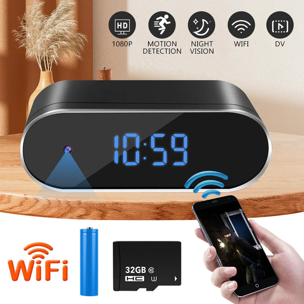 Large Display Mirror Clock Alarm Clock USB