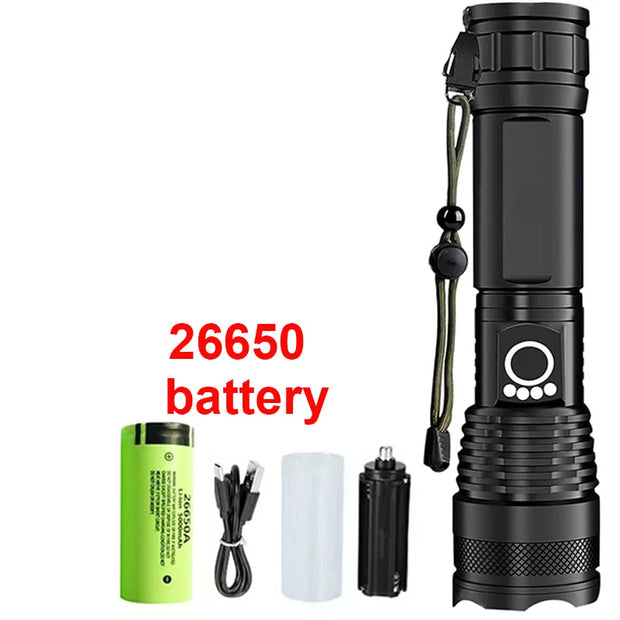 Aluminium Alloy Telescopic Zoom Torch Lamp for Outdoor Camping