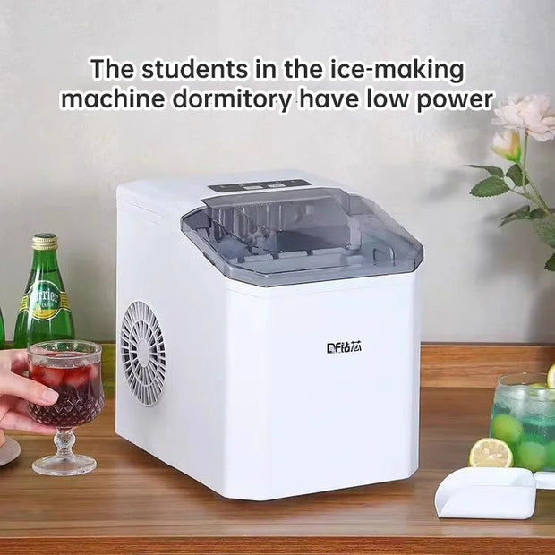 15KG daily ice making capacity, fully automatic ice maker, small and low-power household dormitory