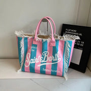 Mc2 Saint Barth Color-blocking Large-capacity Tote Bag New Fashionable and Casual Single-shoulder Bag for Women
