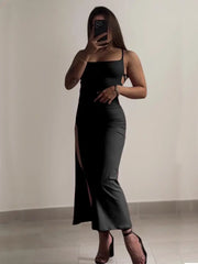Halter strap Spice Girl bag hip dress