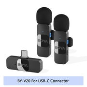 Professional Wireless Lavalier Mini Microphone for iPhone iPad Android Live Broadcast Gaming Recording Interview Vlog