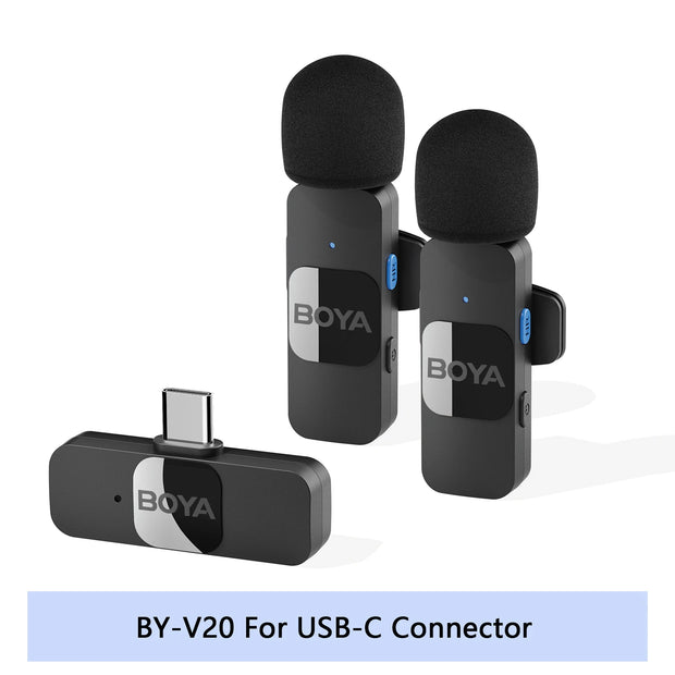 Professional Wireless Lavalier Mini Microphone for iPhone iPad Android Live Broadcast Gaming Recording Interview Vlog
