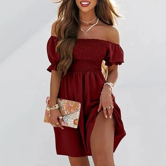 Puff Sleeves Dress