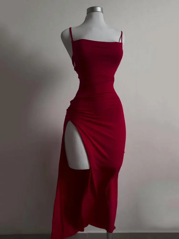 Halter strap Spice Girl bag hip dress