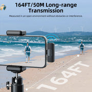 Professional Wireless Lavalier Mini Microphone for iPhone iPad Android Live Broadcast Gaming Recording Interview Vlog