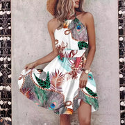 Elegant Floral Pleated H Shaped Midi Dress Female V Neck Puff Sleeve Waist Ruched Button Dresses Women Summer Dress