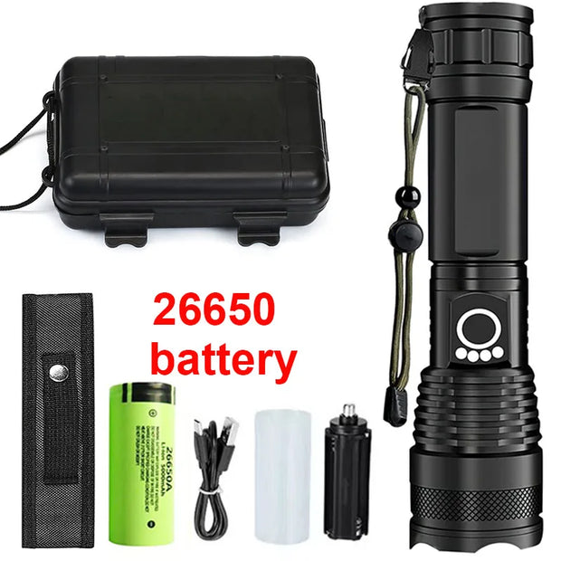 Aluminium Alloy Telescopic Zoom Torch Lamp for Outdoor Camping