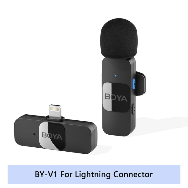 Professional Wireless Lavalier Mini Microphone for iPhone iPad Android Live Broadcast Gaming Recording Interview Vlog