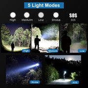 Aluminium Alloy Telescopic Zoom Torch Lamp for Outdoor Camping