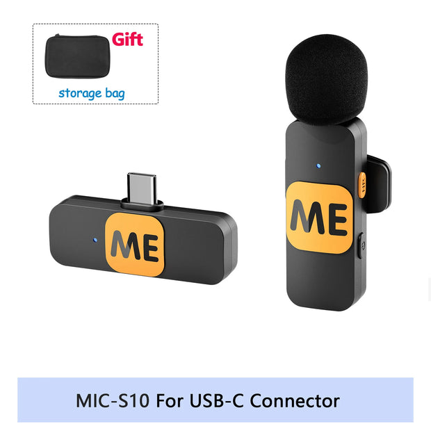 Professional Wireless Lavalier Mini Microphone for iPhone iPad Android Live Broadcast Gaming Recording Interview Vlog