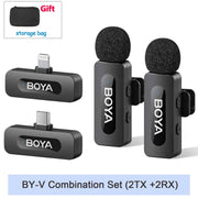 Professional Wireless Lavalier Mini Microphone for iPhone iPad Android Live Broadcast Gaming Recording Interview Vlog