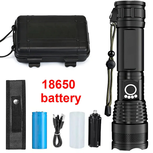 Aluminium Alloy Telescopic Zoom Torch Lamp for Outdoor Camping
