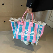Mc2 Saint Barth Color-blocking Large-capacity Tote Bag New Fashionable and Casual Single-shoulder Bag for Women