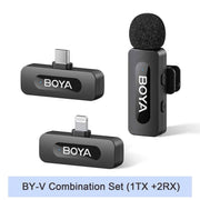 Professional Wireless Lavalier Mini Microphone for iPhone iPad Android Live Broadcast Gaming Recording Interview Vlog