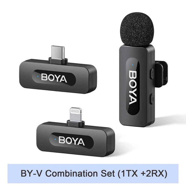 Professional Wireless Lavalier Mini Microphone for iPhone iPad Android Live Broadcast Gaming Recording Interview Vlog