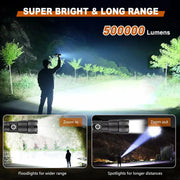 Aluminium Alloy Telescopic Zoom Torch Lamp for Outdoor Camping