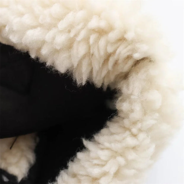 RARF Autumn New Women's European and American Style Artificial Fur Effect Motorcycle Jacket Coat with Fur Integration