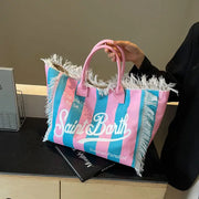Mc2 Saint Barth Color-blocking Large-capacity Tote Bag New Fashionable and Casual Single-shoulder Bag for Women