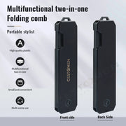 New 2 in 1 Pocket Folding Combs Plastic Wide Tooth Oil Head Comb Beard Combing Barber Hair Clipper Comb Salon Hair Styling Tools
