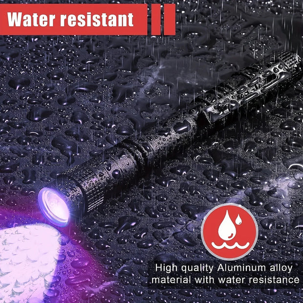 Ultraviolet Torch With Pen Clip Portable AAA Batteries