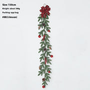 Christmas Decoration Upside Down Christmas Tree Horn Rattan Christmas Wreath